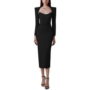 Amina Glam Womens  Midi Dress